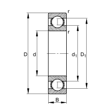 FAG S 16005, (j) DIN 625-1 ˜ʵҪߴ